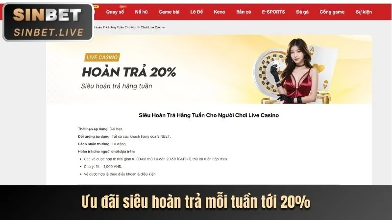 Hoàn trả Thể Thao hàng ngày